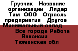 Грузчик › Название организации ­ Лидер Тим, ООО › Отрасль предприятия ­ Другое › Минимальный оклад ­ 16 000 - Все города Работа » Вакансии   . Тюменская обл.